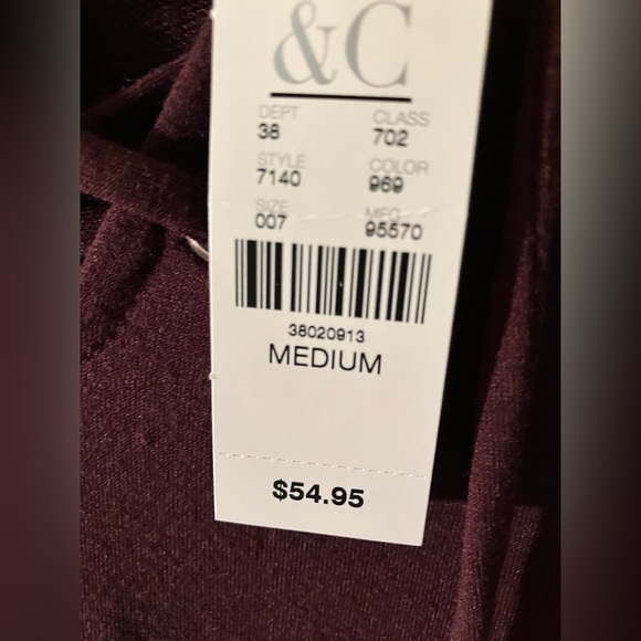 NWT Burgundy long sleeve hooded dress - Picture 5 of 6